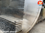 Stainless Steel Heat Exchanger Tube With Tubesheet Drilled Baffle Plates Support Plates Baffles Condenser Air Cooler