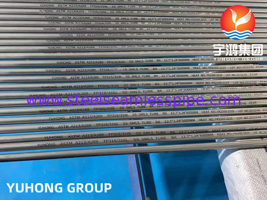 ASTM A213 A269 TP316L Austenitic Seamless Bright Annealed Tube