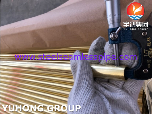 Copper Nickel Alloy Seamless Tubes ASTM B111 C44300 Admiralty Brass Tubes  Generator Cooling Raditor