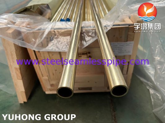 ASME SB111 C44300 / CuZn28Sn1 / CZ111 Brass Seamless Condenser Tube