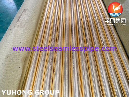 ASME SB111 C44300 / CuZn28Sn1 / CZ111 Brass Seamless Condenser Tube