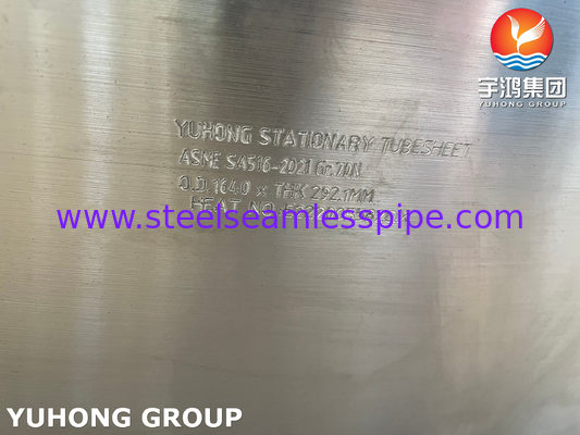 ASTM A516 Gr.70, Gr.70N Carbon Steel Stationary Tubesheet For Heat Exchanger Parts