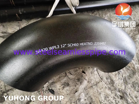 LOW TEMPRETURE ALLOY STEEL BUTT WELD FITTING SA420 WPL3 LR ELBOW