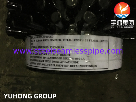 Helical Solid Finned Tubes with High Frequency Welding HFW ASTM A335 P9 Studded Tube