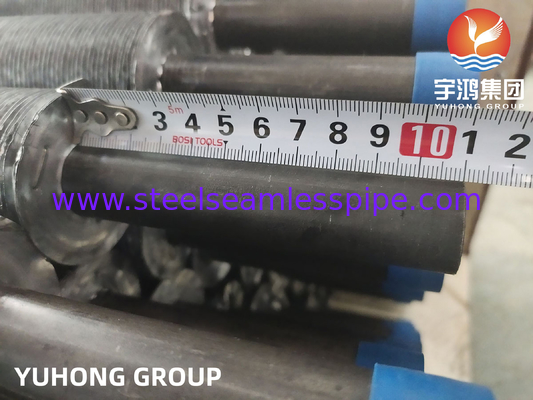ASTM A179 Carbon Steel Seamless Extruded Fin Tube , Tubo Aletado With Al Fins
