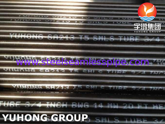 High Pressure Boiler Tube ASTM A213 ASME SA213 T5  Alloy Steel Seamless Tube Heat Exchanger tube Heater Superheater Tube