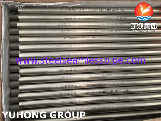 Titanium Seamless Tube  ASTM B338 Gr2 Gr9 Titanium Exhaust Pipe Heat Exchanger Tube