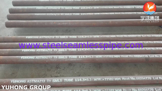 ASTM A213 SMLS Alloy Steel T9 Heat Exchanger , Boiler Tubes