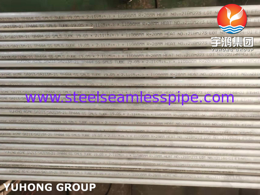 ASTM A213 (ASME SA213) TP444 Stainless Steel Seamless Pipe Applied For Heat Exchanger