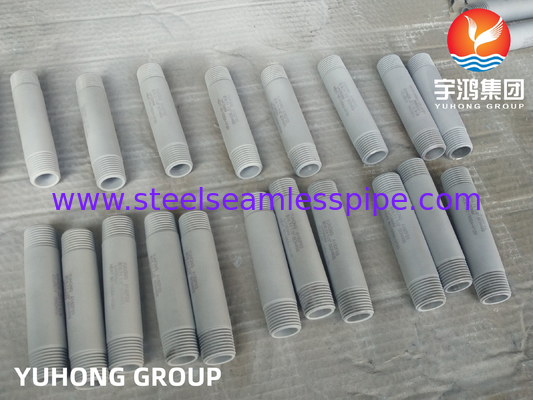 Forged Fittings ASTM A182 F53, UNS S32750 Super Duplex Stainless Steel Threaded Nipple