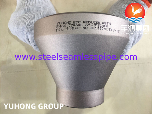 Copper Nickel Butt Weld Fitting Ecc Reducer ASTM B466 C70600 B16.9 Boiler Pump Oil