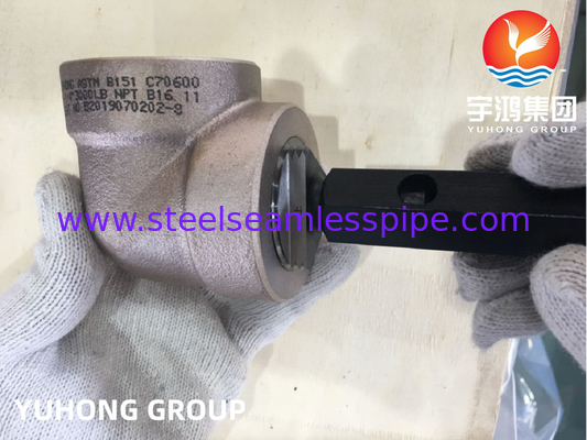 ASTM B151 C70600 Copper Nickel Forged Threaded Pipe Fitting B16.11