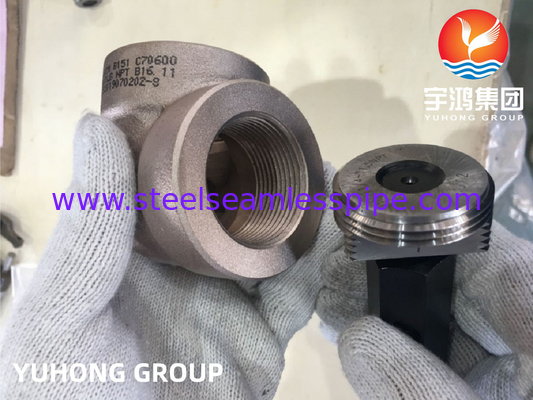 ASTM B151 C70600 Copper Nickel Forged Threaded Pipe Fitting B16.11