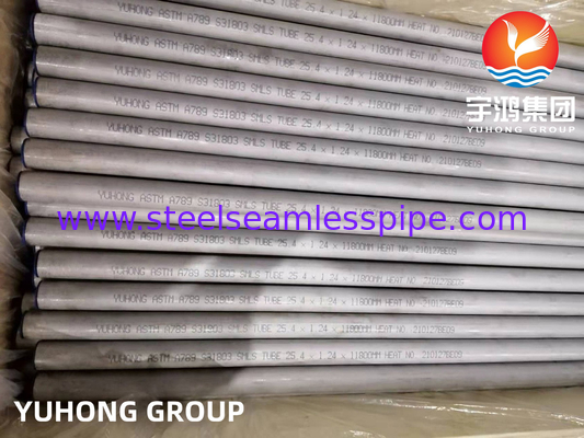 Duplex Steel Seamless Pipes A789  UNS S32205 S331803 S332750 Super Duplex Steel Pipe Heater Air Cooler Condenser Tank