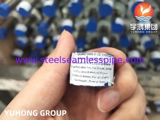 Stainless Steel Extruded Finned Tube SA249 TP304 Welded Tube With Aluminum Fin