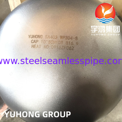 B16.9 Buttweld Pipe Fittings , ASTM A403 / ASME SA403 WP304 Stainless Steel Cap