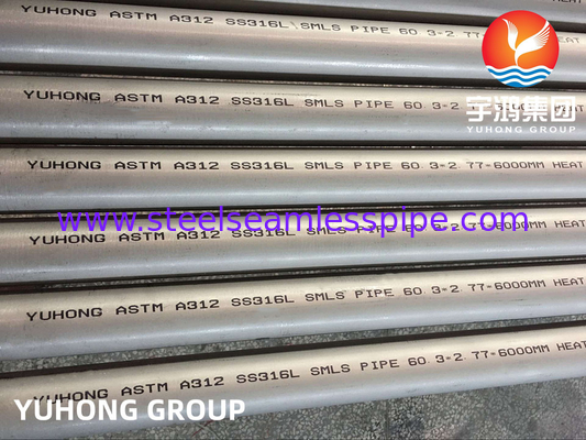 ASTM A312 TP316L Seamless Austenitic Stainless Steel Pipes , Tuberias