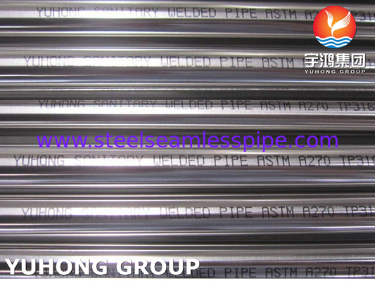 ASTM A270/ ASME SA270 Sanitary Pipe TP316L Stainless Steel Welded Pipe