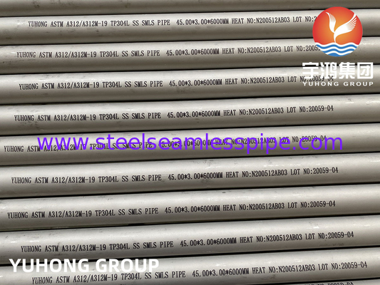 ASTM A312 TP304L (UNS S30403) Stainless Steel Seamless Pipe For Water Treatment