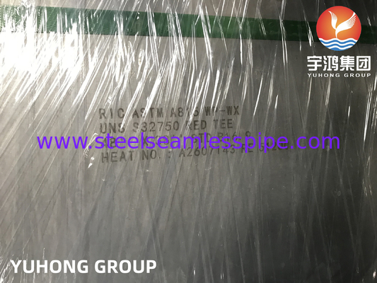 Duplex Alloy Steel Reducer Tee ASTM A815 WP  WX S32750  Sewage Treatment Pipeline