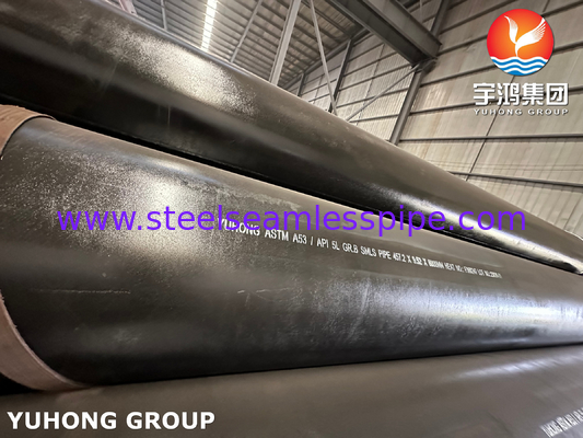 ASTM A106 / A53 / API 5L GR. B Carbon Steel Seamless Pipe Black Coating Surface