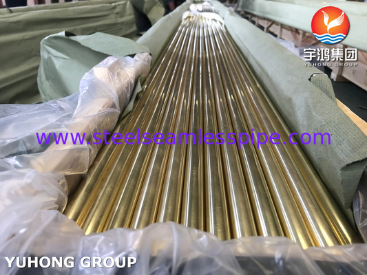 Coppy Alloy Seamlee Tube Admiralty Brass Tube ASME B111 C44300 C44300B Water Air Cooler Heat Transfer Condenser