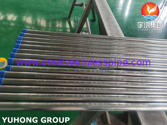 ASTM A249 / ASME SA249 TP321 Welded Tube Bright Annealed Surface For Condencer