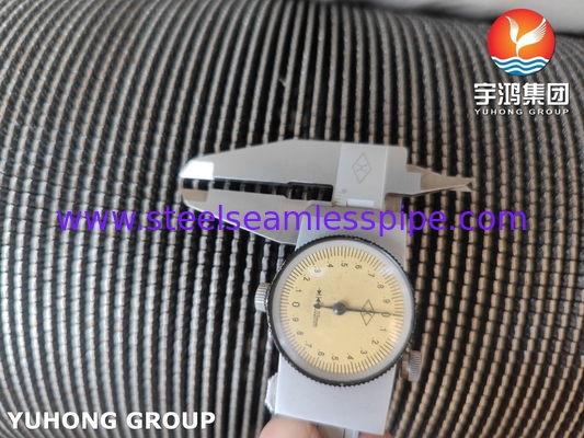ASTM A312 TP347 High Frequency Welded Spiral Serrated Fin Tubes For Convection Tube Coils