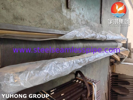 ASTM A312 TP347 High Frequency Welded Spiral Serrated Fin Tubes For Convection Tube Coils