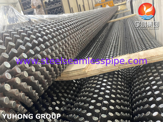 ASTM A213 T9 Alloy Steel Seamless Stud Fin Tube Customized Size