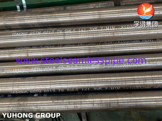 ASTM A213 T9 Alloy Steel Seamless Stud Fin Tube Customized Size