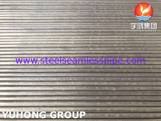 DIN17660 CuZn20Al2 F39 HFW Alloy Steel Seamless Tube / Pipe For Heat Exchanger