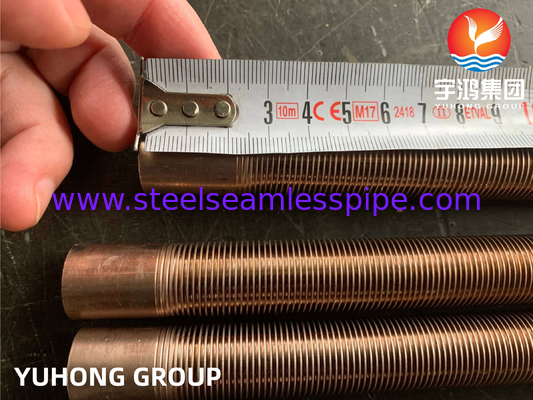 ASTM B111 / ASME SB111 UNS C71500 Copper Alloy Tube Bimetallic Finned Tube