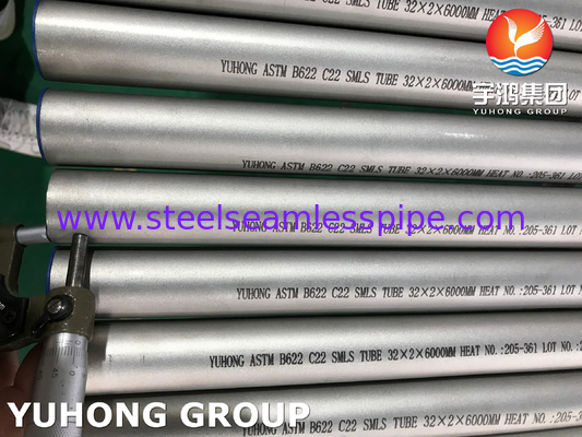 ASTM B622 UNS N06022 Nickel Alloy Steel Seamless Round Tube For Boiler