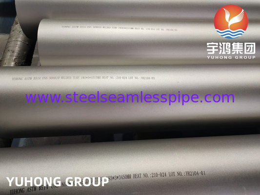 ASTM B514 UNS N08810 Nickel Alloy Steel Welded Round Tube For Boiler