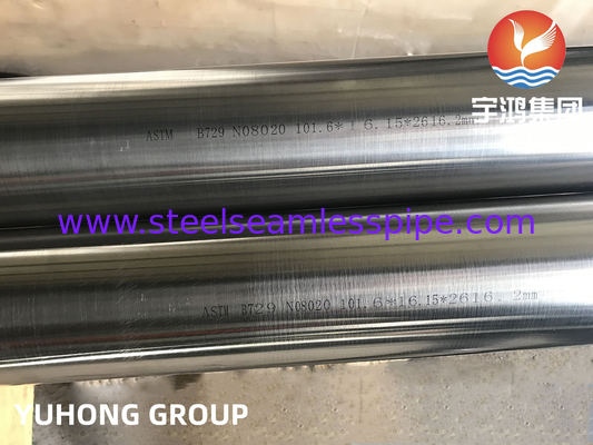 ASTM B729 UNS N08020 Nickel Alloy Steel Seamless Round Tube For Boiler