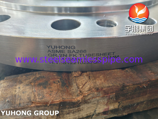 Heat Exchanger Parts Sa266 Gr.2n Carbon Steel Tubesheet Thread Hole