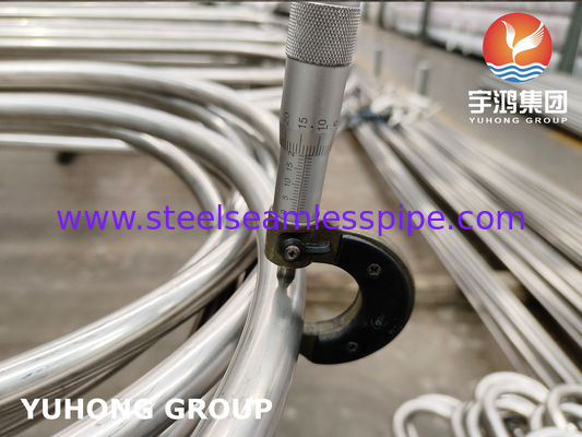 ASTM A213 TP304 Stainless Steel Seamless U Bend Tube with Bright Annealed Finish and Customized Bend Radius