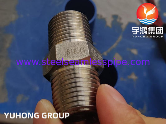 ASTM A182 F53(UNS S32750) Super Duplex Stainless Steel Threaded Elbow, Hex Nipple NPT B16.11