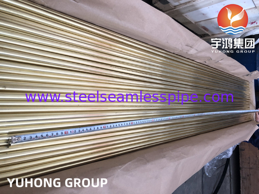 ASTM B111 C44300 Seamless Admiralty Brass Tube For Heat Exchanger