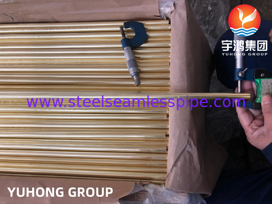 ASTM B111 C44300 Seamless Admiralty Brass Tube For Heat Exchanger