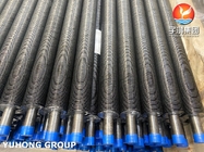 Helical Type Fin Tube ,  Extruded Fin Tube For Air Cooler Application