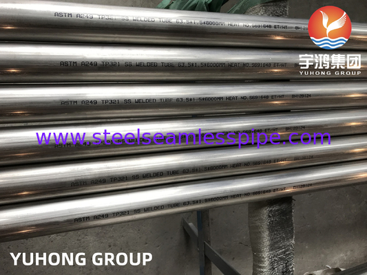 ASTM A249 TP321 Stainless Steel Welded Tube For Boiler Superheater Heat Exchanger