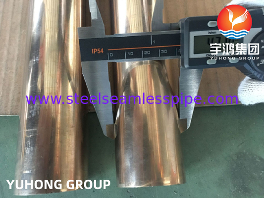 ASTM B466 , ASME SB466 C70600 Copper Nickel Seamless Pipe For Heat Exchanger