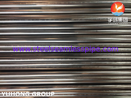 ASTM A249 TP316L Stainless Steel Welded Tube For Boiler Superheater Heat Exchanger