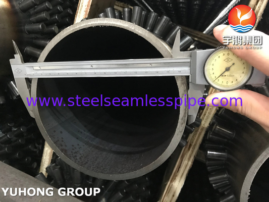 ASTM A106 Gr.B Carbon Steel Studded Fin Tube , Welding Fin Tube For Fired Heaters