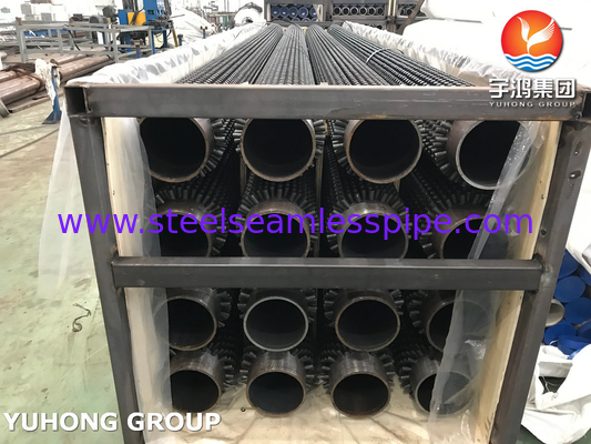 ASTM A106 Gr.B Carbon Steel Studded Fin Tube , Welding Fin Tube For Fired Heaters