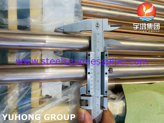 ASTM B111 / ASME SB111 C70600 /C68700 / C71500 / C44300 Seamless Tube, 15.88 X 1.24 X 6096MM , 100% HT