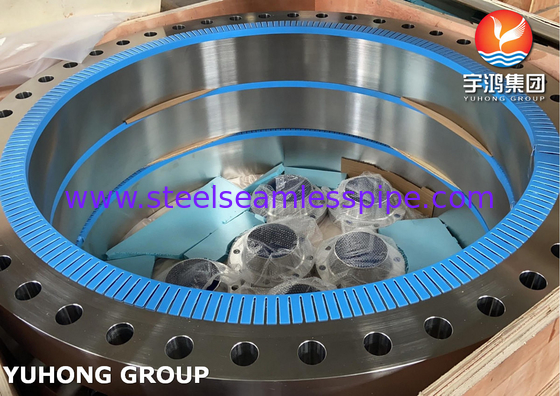 ASTM A182 F53 (UNS S32750) Super Duplex Stainless Steel Weld Neck RF Flange, Nipoflange