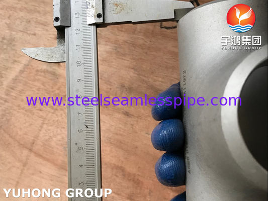 ASTM A815 WP32760-S Super Duplex Steel Equal Tee Butt Weld Fittings For Desalination